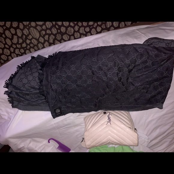 Fringed Wool Jacquard Gucci scarf - Picture 3 of 7